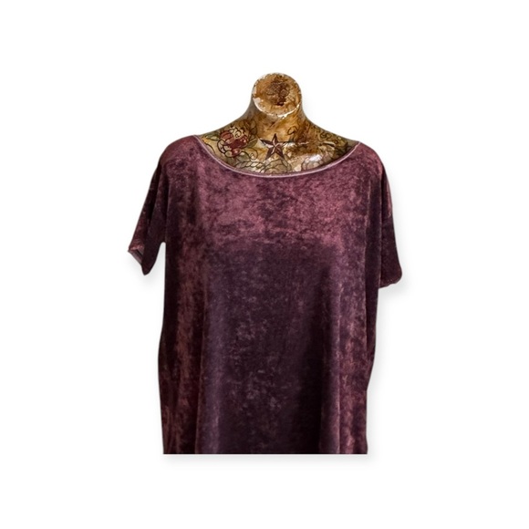 We the Free Top tshirt baggy raw edge hem medium purple - Picture 2 of 11